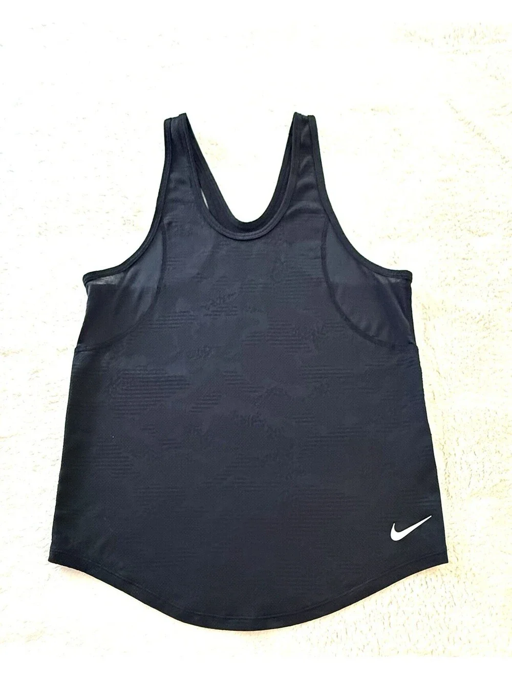 Nike Women’s 10K Jacquard Dri-FIT Running Tank Top Black Size M 891168-010